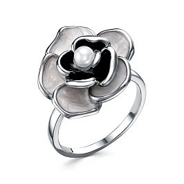 Кольцо из серебра с жемчугом