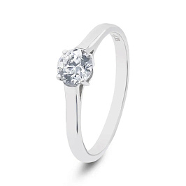 Кольцо DANAYA  из белого золота с бриллиантом 0,5 ct
