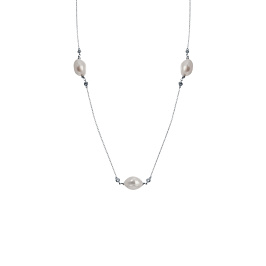 Колье из белого серебра