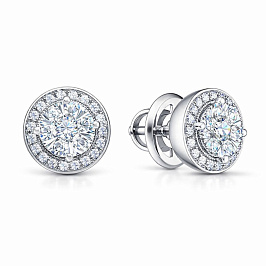 Серьги из белого золота