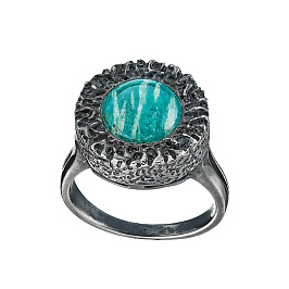 Кольцо из серебра с амазонитом