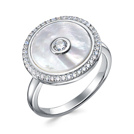 Кольцо из серебра с фианитом