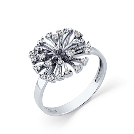 Кольцо из белого золота с бриллиантами
