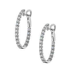 Серьги из белого золота