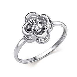 Кольцо из белого золота