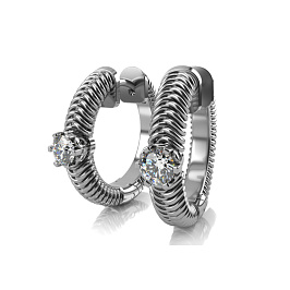 Серьги из белого золота с бриллиантами 0,202 ct