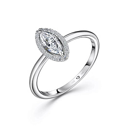 Кольцо ALROSA  из белого золота с бриллиантами 0,6 ct