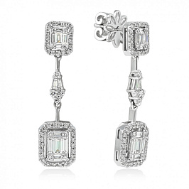 Серьги золотые с бриллиантами