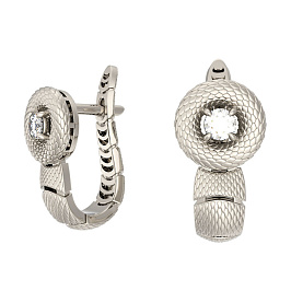 Серьги из белого золота с бриллиантами 0,203 ct