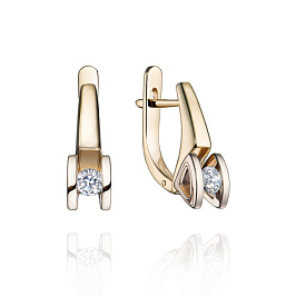 Серьги из золота с бриллиантами 0,31 ct