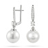 Серьги DANAYA  из белого золота с жемчугом
