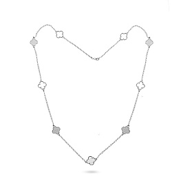 Колье из белого серебра