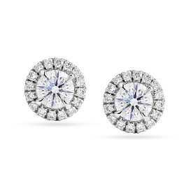 Серьги DANAYA  из белого золота с бриллиантами 1,4 ct