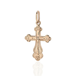 Крест из розового золота