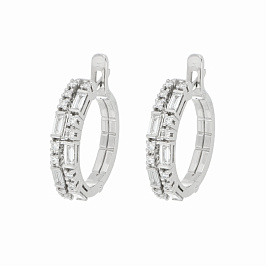 Серьги из белого золота с бриллиантами