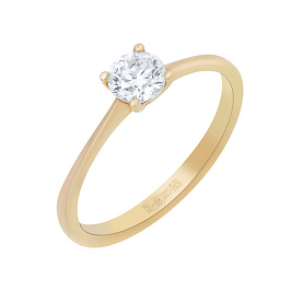 Кольцо DANAYA  из желтого золота с бриллиантом 0,4 ct