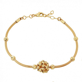 Браслет золотой с шариками