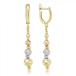 Серьги из комбинированного золота