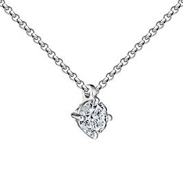 Колье ALROSA  из белого золота с бриллиантом 0,53 ct