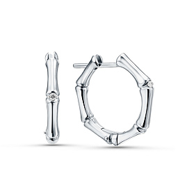 Серьги из белого золота с бриллиантами 0,052 ct