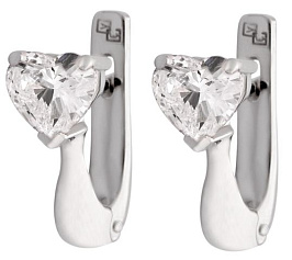 Серьги из белого золота с бриллиантами 1,41 ct