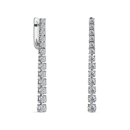 Серьги ALROSA  из белого золота