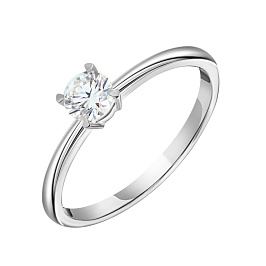 Кольцо DANAYA  из белого золота с бриллиантом 0,3 ct