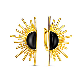 Серьги из серебра с агатом