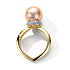 Кольцо из желтого золота с жемчугом