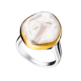 Кольцо из серебра с жемчугом