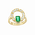 Кольцо из желтого золота с изумрудом 0,44 ct