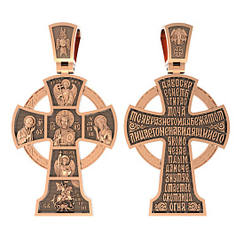 Крест из розового золота