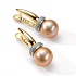 Серьги из желтого золота с жемчугом