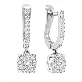 Серьги  Invisible из золота с бриллиантами