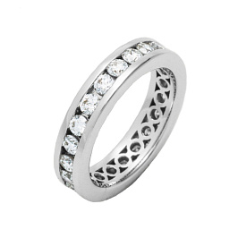 Кольцо из белого золота с бриллиантами