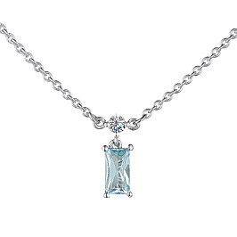 Колье из белого золота с топазами