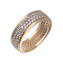 Кольцо из желтого золота с бриллиантами