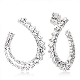 Эксклюзивные золотые серьги с бриллиантами