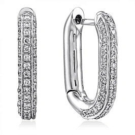 Серьги конго с бриллиантами