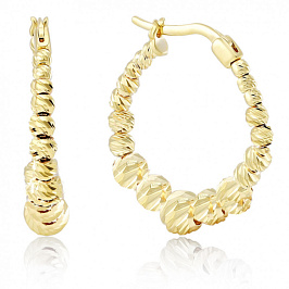 Золотые серьги кольца