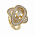 Кольцо из желтого золота с бриллиантами 0,14 ct