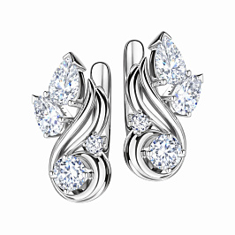 Серьги из белого золота