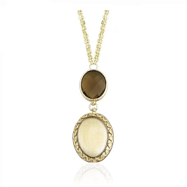 Колье из золота с кварцем