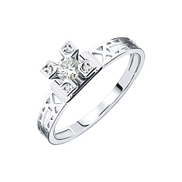 Кольцо из белого золота с бриллиантами 0,214 ct