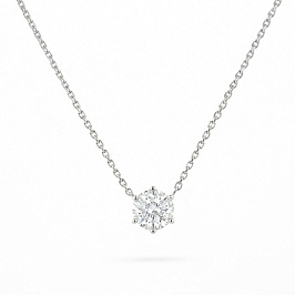 Колье DANAYA  из белого золота с бриллиантом 0,5 ct