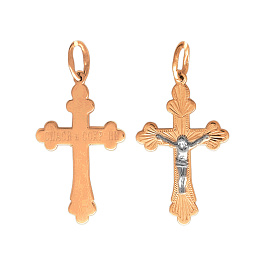 Крест из розового золота