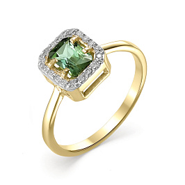 Кольцо из желтого золота с турмалином 0,604 ct