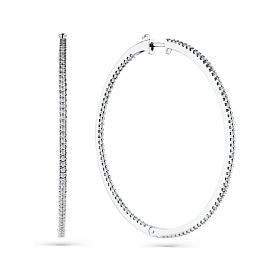 Серьги из белого золота с бриллиантами