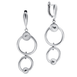 Серьги из белого золота