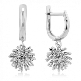 Серьги ежики из золота 585